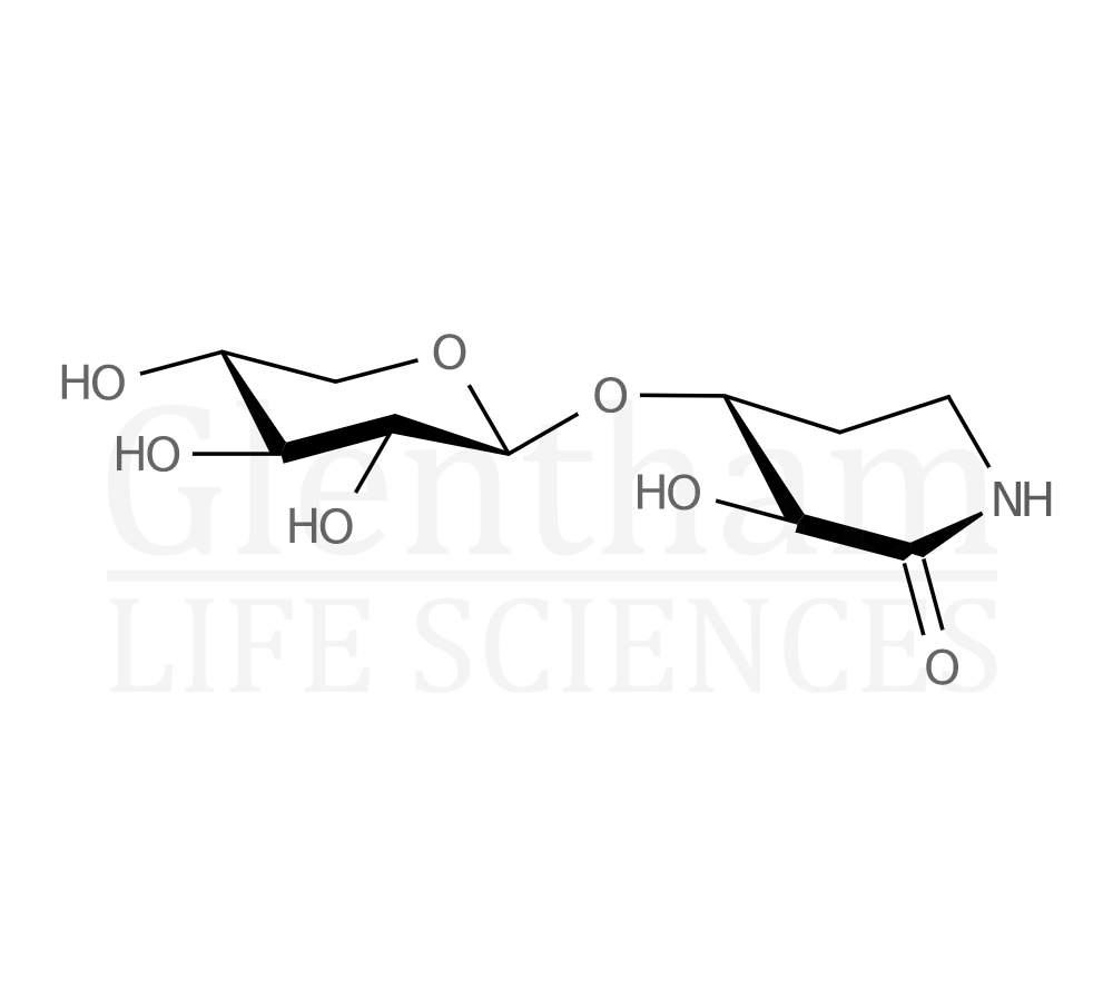 5-Amino-3-O(-D-xylopyranosyl)-D-threo-pentano-1,5-lactam Structure