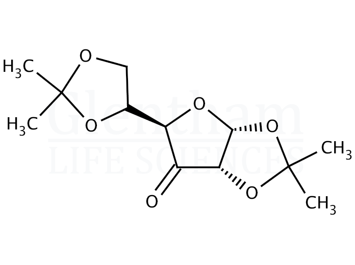 1,2:5,6-Di-O-isopropylidene-α-D-ribo-hexofuranose-3-ulose Structure