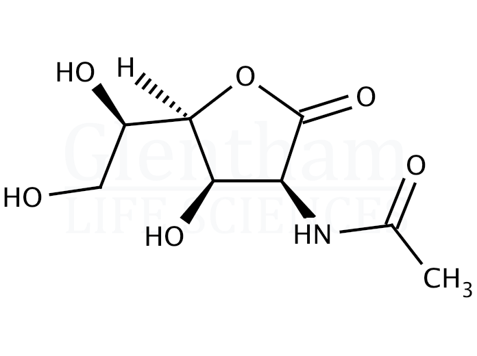 Structure for 2-Acetamido-2-deoxy-D-mannono-1,4-lactone