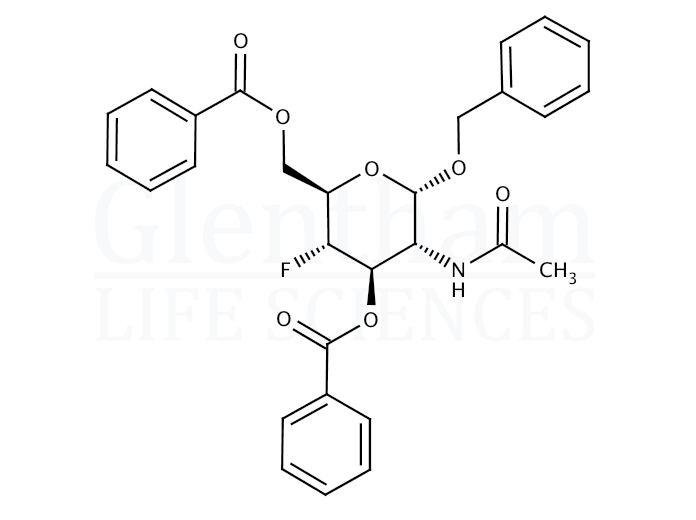 Benzyl 2-acetamido-2,4-dideoxy-4-fluoro-α-D-glucopyranose Structure