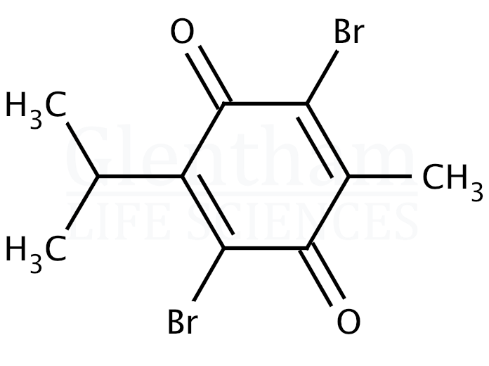 Large structure for  2,5-Dibromo-6-isopropyl-3-methyl-1,4-benzoquinone  (29096-93-3)