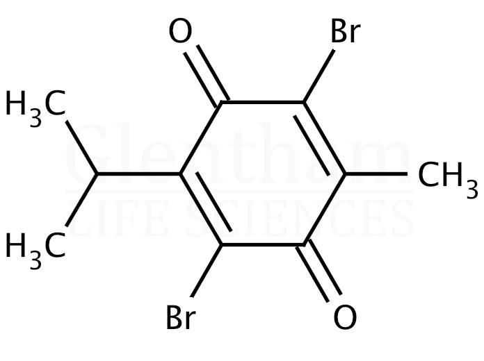 Structure for  2,5-Dibromo-6-isopropyl-3-methyl-1,4-benzoquinone  (29096-93-3)