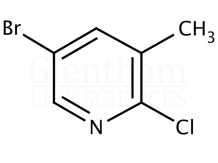 5-Bromo-2-chloro-3-picoline (5-Bromo-2-chloro-3-methylpyridine) Structure