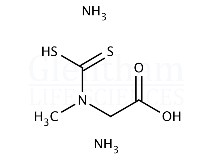 Structure for N-(Dithiocarboxy)sarcosine diammonium salt