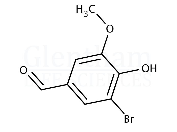 Structure for 5-Bromovanillin (3-Bromo-4-hydroxy-5-methoxybenzaldehyde)