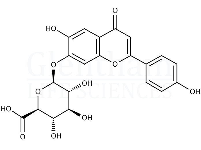 Structure for  Apigenin 7-glucuronide  (29741-09-1)