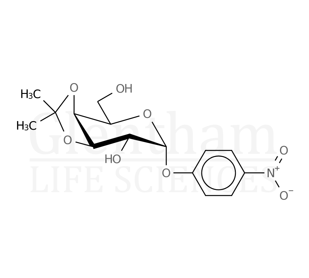 Structure for p-Nitrophenyl 3,4-O-Isopropylidene-α-D-galactopyranoside