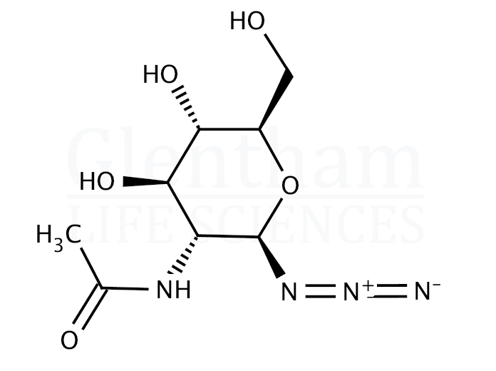 2-Acetamido-2-deoxy-β-D-glucopyranosyl azide Structure