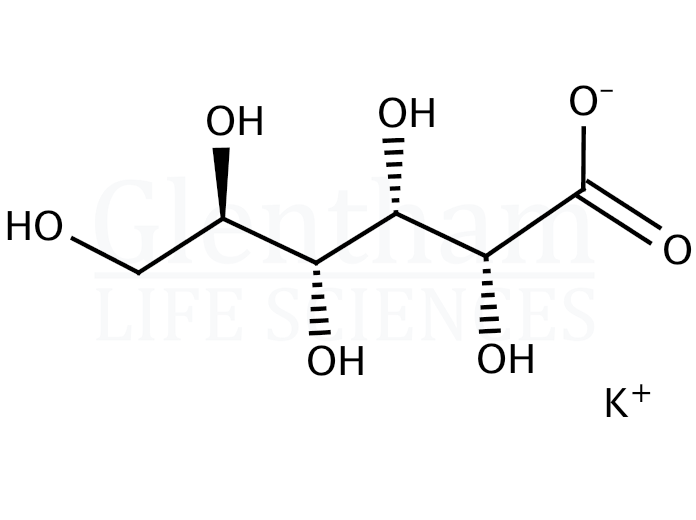 Potassium gluconate, USP grade, anhydrous Structure