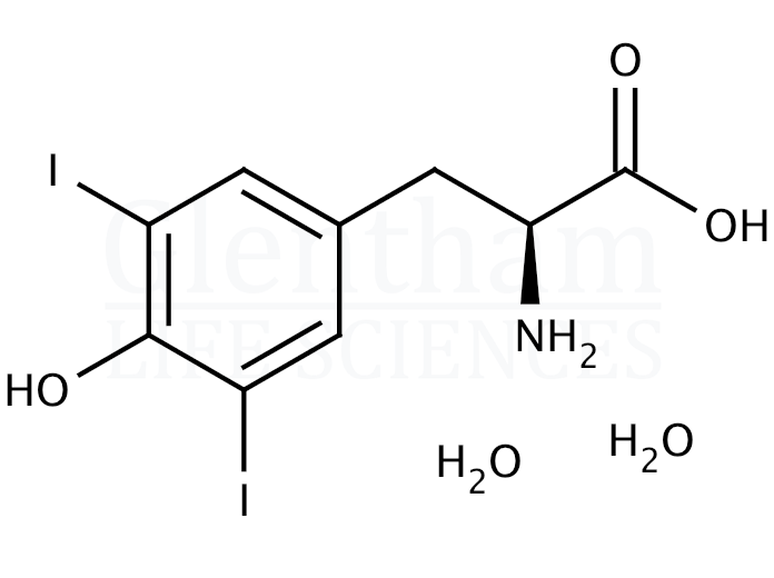3,5-Diiodo-L-tyrosine dihydrate Structure