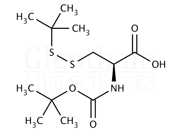 Structure for Boc-Cys(StBu)-OH    (30044-61-2)