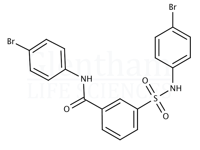 Structure for N-(4-Bromophenyl)-3-[[(4-bromophenyl)amino]sulfonyl]benzamide