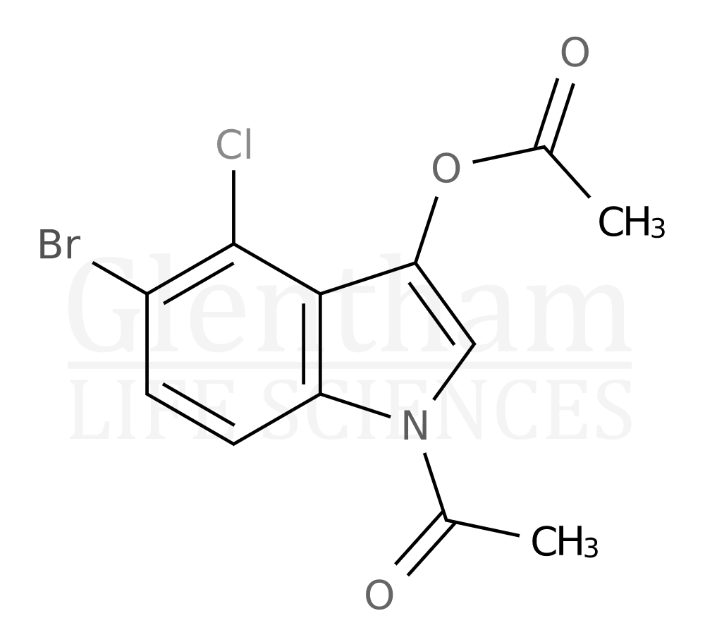 5-Bromo-4-chloro indoxyl-1,3-di acetate Structure