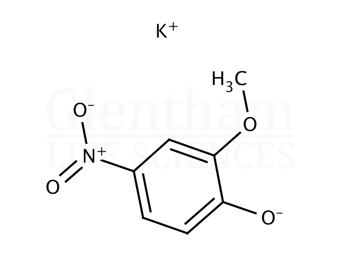 Structure for 4-Nitroguaiacol potassium salt hydrate
