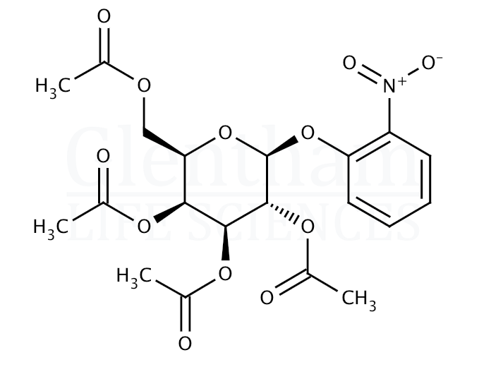 O-Nitrophenyl 2,3,4,6-tetra-O-acetyl-β-D-galactopyranoside Structure