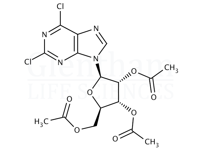 2,6-Dichloro-9-(2'',3'',5''-tri-O-acetyl-b-D-ribofuranosyl)purine Structure
