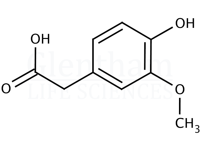 4-Hydroxy-3-methoxyphenylacetic acid (Homovanillic acid) Structure