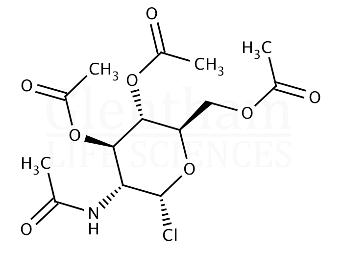 Chloro 2-acetamido-2-deoxy-3,4,6-tri-O-acetyl-α-D-glucopyranose Structure