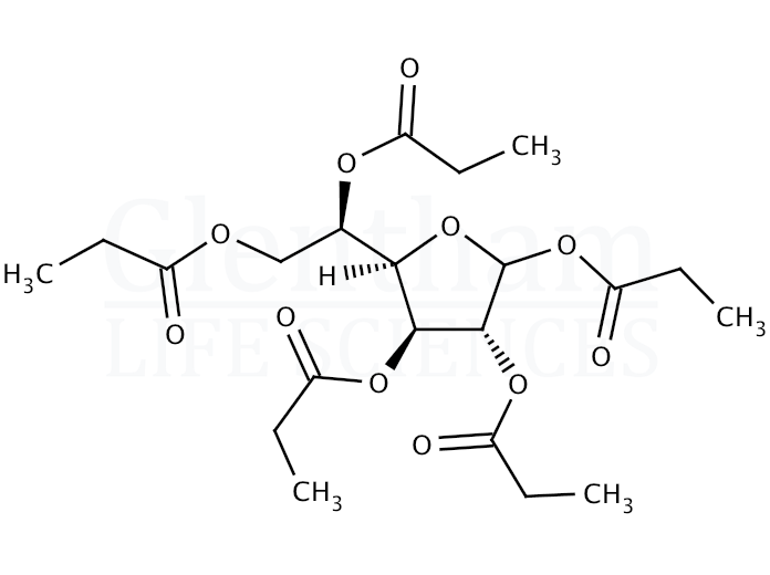 Structure for 1,2,3,5,6-Penta-O-propanoyl-D-glucofuranose (307531-77-7)