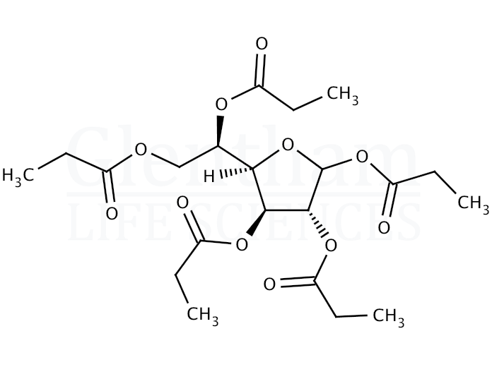 Structure for  1,2,3,5,6-Penta-O-propanoyl-D-glucofuranose  (307531-77-7)
