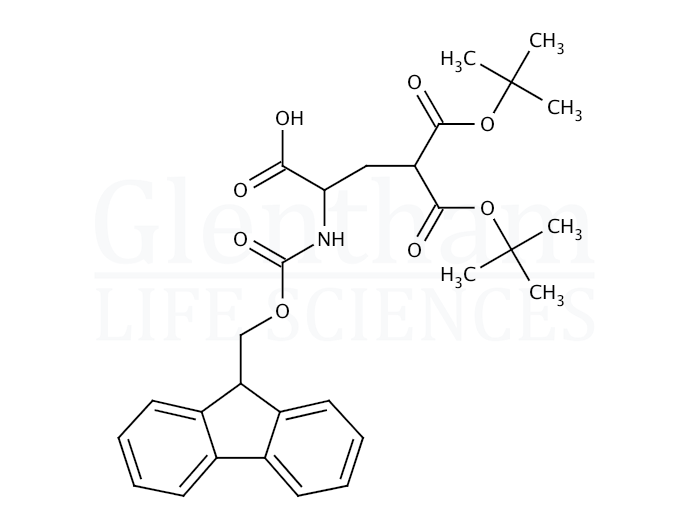 Structure for  N-Fmoc-γ-carboxyglutamic acid γ,γ-di-t-butyl ester  (308357-14-4)