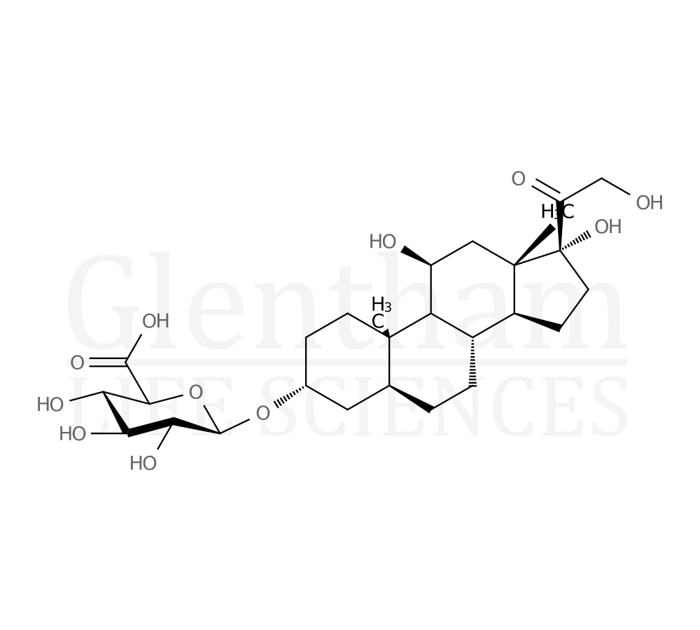 Allo-3a-tetrahydro cortisol 3-O-b-D-glucuronide Structure