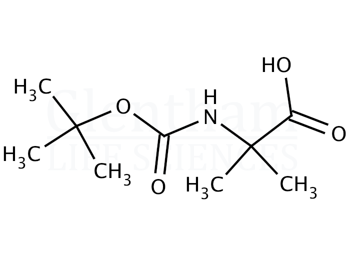 Structure for  Boc-Aib-OH    (30992-29-1)