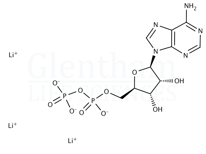 Adenosine 5''-diphosphate trilithium salt Structure