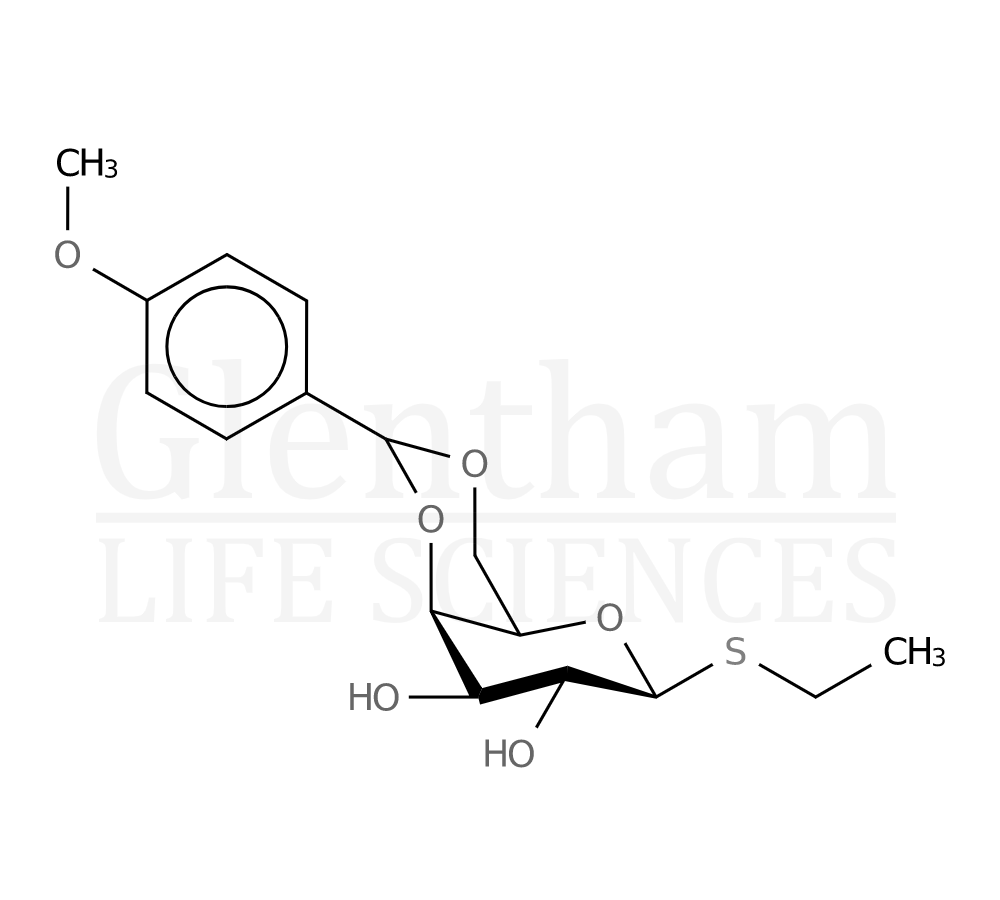 Ethyl 4,6-(4-Methoxybenzylidene)-β-D-thiogalactopyranoside Structure