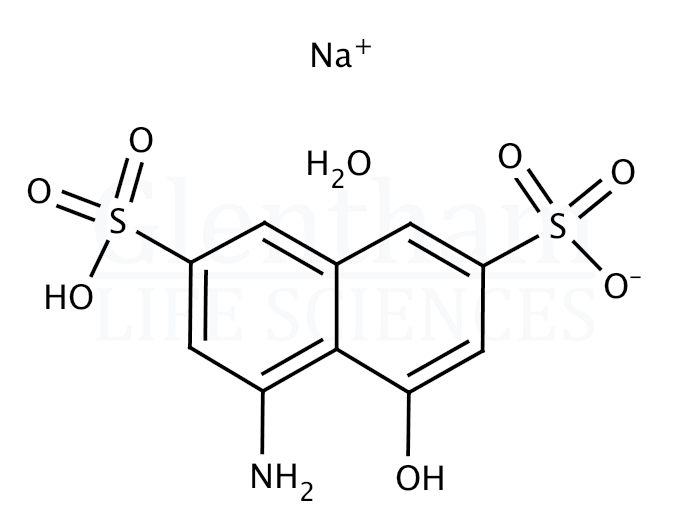 Structure for 4-Amino-5-hydroxy-2,7-naphthalenedisulfonic acid monosodium salt hydrate