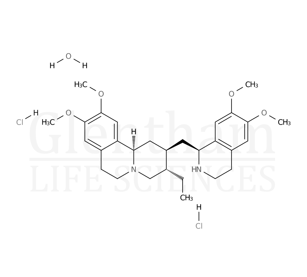(+)-Emetine dihydrochloride hydrate  Structure