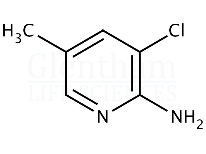 2-Amino-3-chloro-5-picoline (2-Amino-3-chloro-5-methylpyridine) Structure