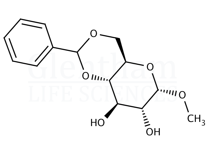 Structure for Methyl 4,6-O-benzylidene-a-D-glucopyranoside