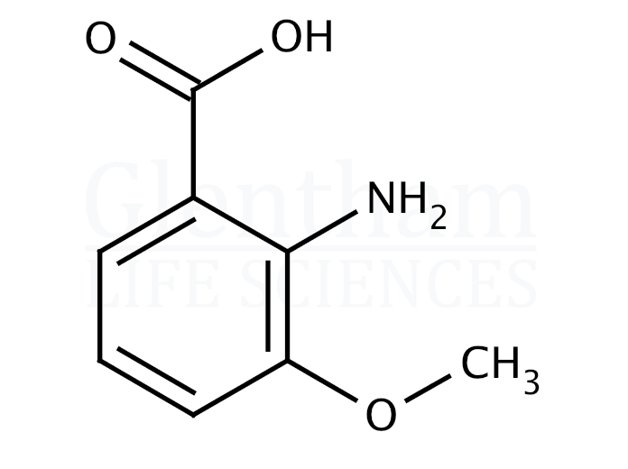 Structure for 2-Amino-3-methoxybenzoic acid  (3177-80-8)