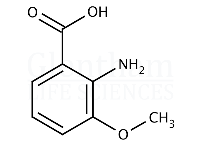 Structure for  2-Amino-3-methoxybenzoic acid   (3177-80-8)