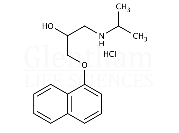 Propranolol hydrochloride, BP grade Structure