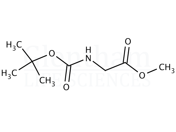N-(tert-Butoxycarbonyl)glycine methyl ester  Structure