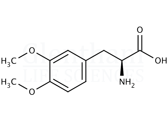 Structure for 3-(3,4-Dimethoxyphenyl)-L-alanine  (32161-30-1)