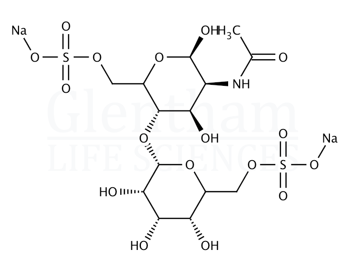Structure for 2-Acetamido-2-deoxy-4-O-(6-sulfo-b-D-galactopyranosyl)-6-sulfo-b-D-glucopyranose