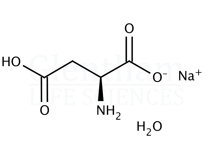 Structure for L-Aspartic acid sodium salt monohydrate   