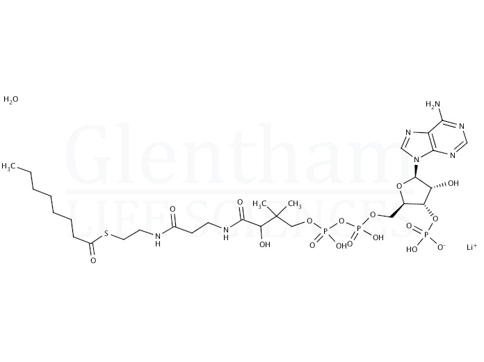 Octanoyl coenzymexa0A lithium salt hydrate Structure