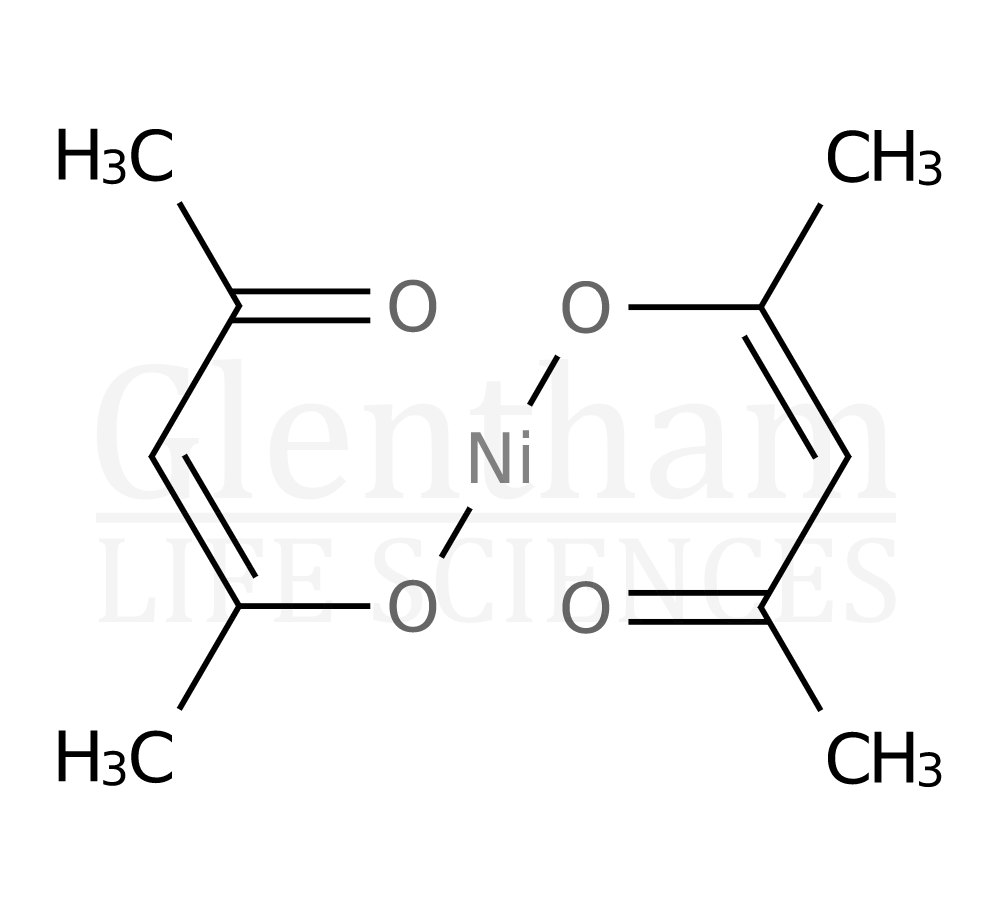 Nickel(II) 2,4-pentanedionate hydrate, 98+% Structure
