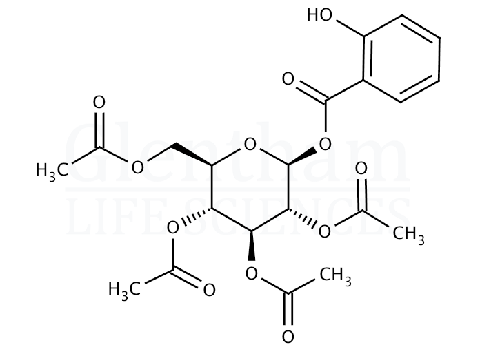 2,3,4,6-Tetra-O-acetyl-b-D-glucopyranosyl salicylate Structure