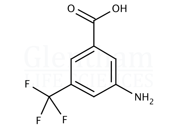 Structure for 3-Amino-5-(trifluoromethyl)benzoic acid  (328-68-7)