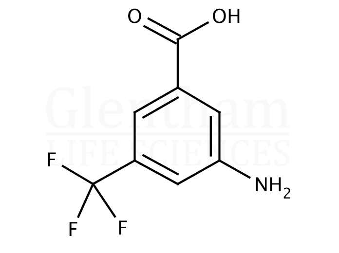 Structure for  3-Amino-5-(trifluoromethyl)benzoic acid   (328-68-7)