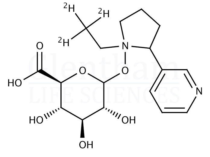 Structure for Nicotine-N-b-D-glucuronide methyl-D3