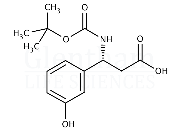 Structure for (R)-Boc-β-Tyr-OH   (329013-12-9)