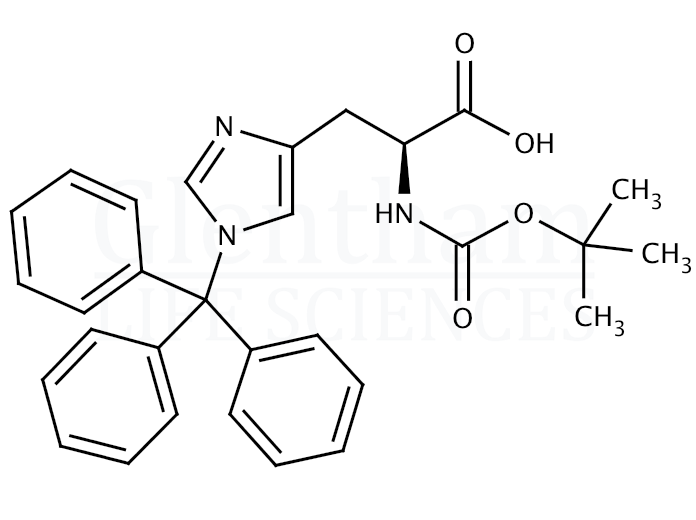 Structure for Boc-His(Trt)-OH    (32926-43-5)