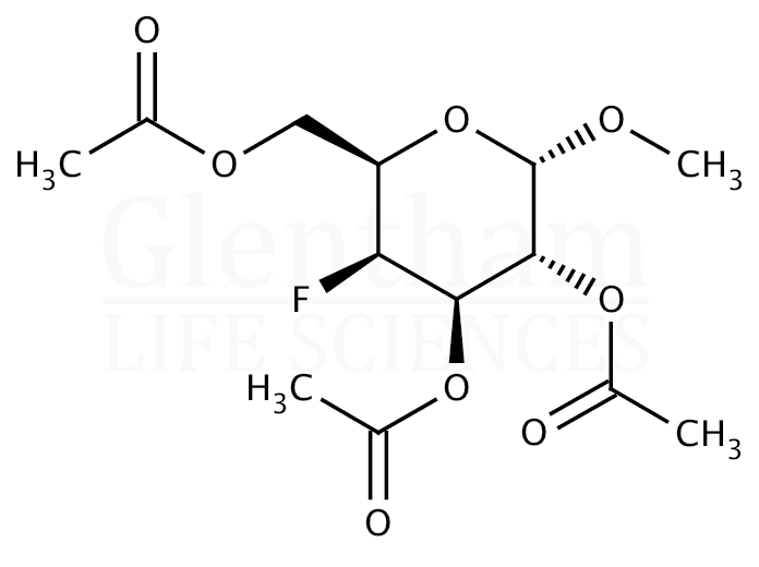 Methyl 2,3,6-tri-O-acetyl-4-deoxy-4-fluoro-a-D-galactopyranoside Structure