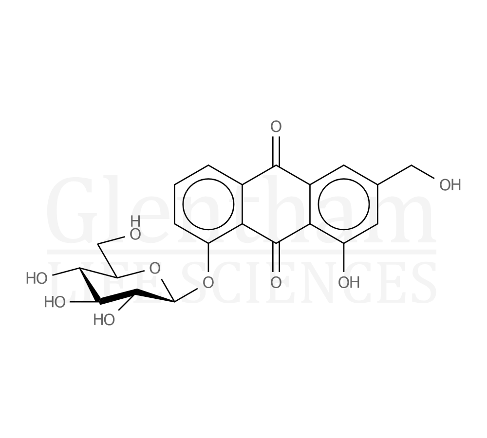 Aloe-emodin-8-O-beta-D-glucopyranoside Structure
